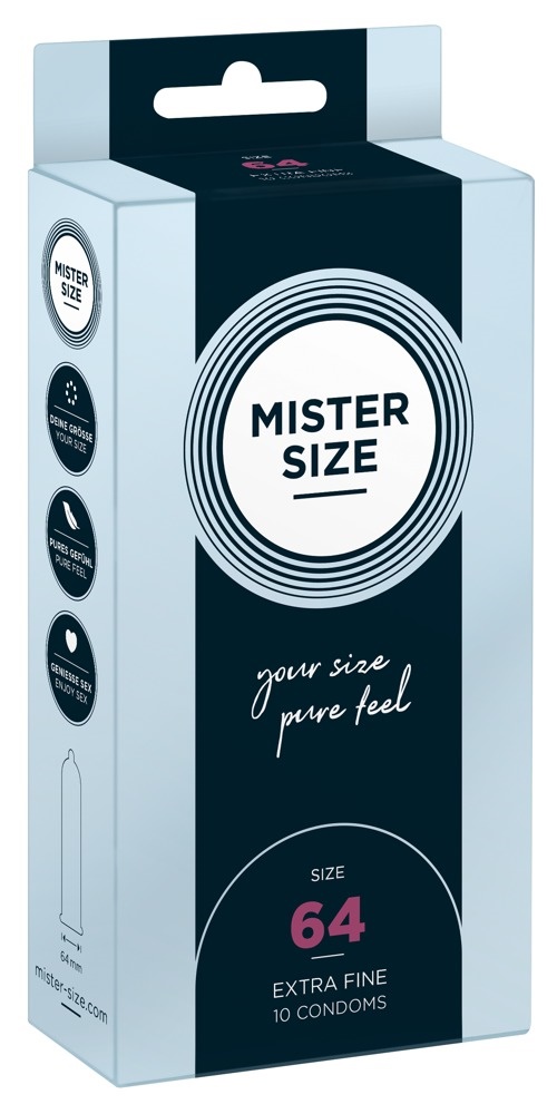 Mister Size -kondomi 64 mm, 10 kpl